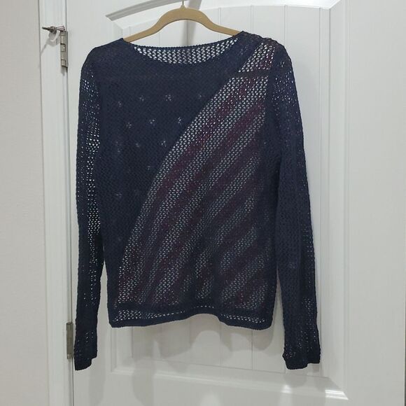 NortonStudio Patriotic stars & stripes crochet sweater,Proud American, Large - Picture 4 of 4